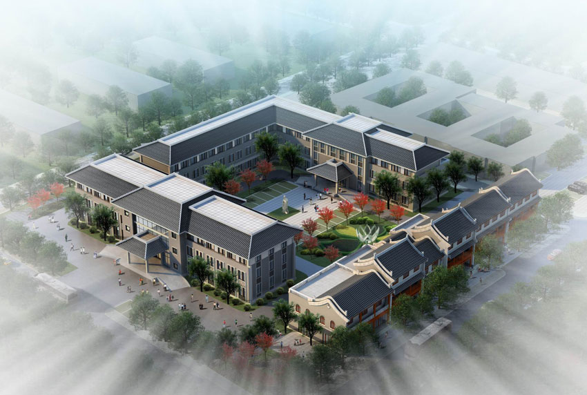 中醫(yī)院門(mén)診建筑設(shè)計(jì)效果與原理分析--[四合茗苑](圖文)